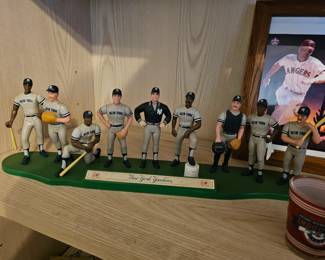 1989 Yankees Starting Lineup Set of (9) Figures with Don Mattingly, Rickey Henderson, Dave Winfield, John Candelaria