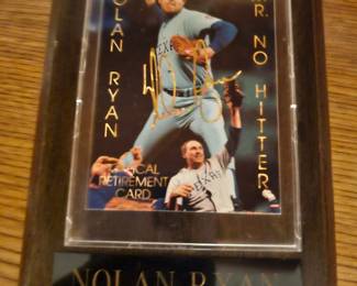 Nolan Ryan Mr No Hitter Official #105 1994/95 Retirement Baseball Card MLB Framed Plaque