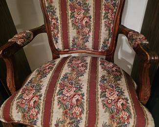 Baroque Floral Upholstered Chair