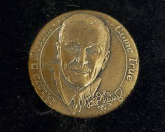 100 Years of Magic Walt Disney World Bronze Medallion of Walt 2001 Cast