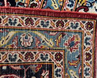 Vintage Kashan Persian Rug. Measures 9' 7" x 13'. Photo 4 of 4. 