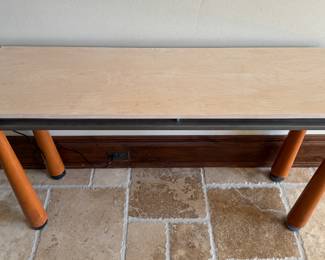 Modern Console with Alder Legs and Metal Trim. Measures 52" W x 16" D x 30" H. Photo 2 of 4. 