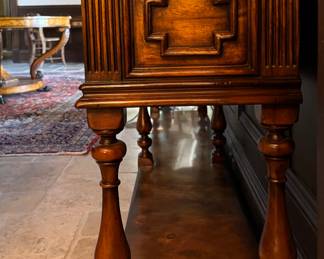 Burled Walnut Sofa Table / Side Board / Console. Measures 83" W x 16" D x 33" H. Photo 3 of 7. 