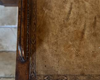 Walter E. Smithe Custom Furniture Reproduction Leather Top Writing Desk.   Photo 4 of 6. 