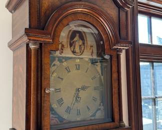 Maitland Smith Flame Mahogany Grand Father Clock. Measures 20" W x 12" D x 100" H. Photo 2 of 2. 