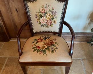 Needlepoint Upholstered Arm Chair - 2 Available. Photo 1 of 2.  