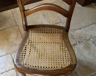 Antique Ladder Back Cane Seat Chair - 2 Available. One Shown Has Refurbished Cane Seat. Photo 2 of 2.