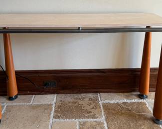 Modern Console with Alder Legs and Metal Trim. Measures 52" W x 16" D x 30" H. Photo 1 of 4. 