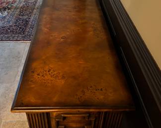 Burled Walnut Sofa Table / Side Board / Console. Measures 83" W x 16" D x 33" H. Photo 2 of 7. 