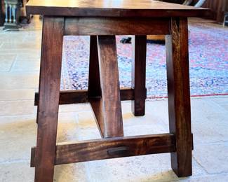 Room & Board Style Wood Side Table. Measures 21" x 21" x 22.5" H. 