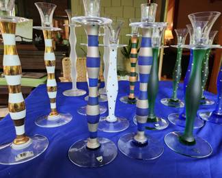 Incredible Collection of Orrefors Candlesticks