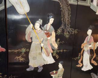 Close up of Chinese Folding Screen
