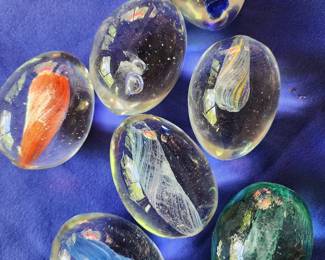 Blown Glass Art Eggs/Paperweights
