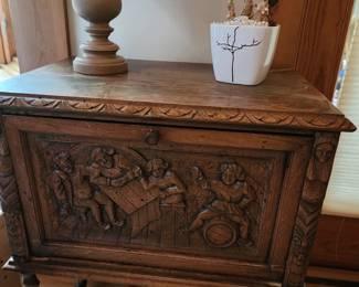 Antique German carved Chest