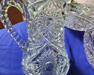 Beautiful Brilliant Cut Crystal Pitcher