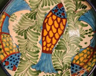 One of 3 large Mexican Plates