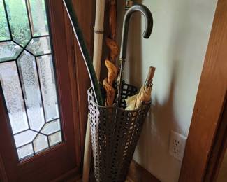 Umbrella Stand with unique Walking Sticks