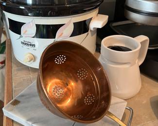 Copper strainer 
Marble cheese slicer 