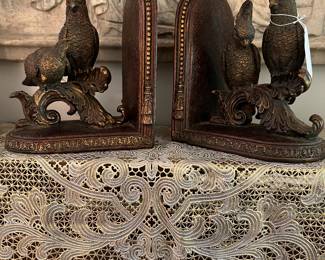 Heavy Cockatoo bookends 