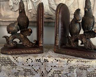 Heavy Cockatoo bookends 