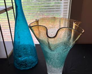 Lenox vase 
Crackel glass  