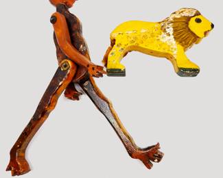 HAND CRAFTED VINTAGE WOOD ANIMALS