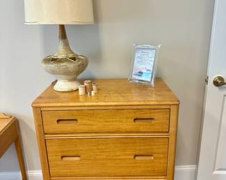 MCM Hill Rom Co. Beech & Maple 3 Drawer Chest of Drawers