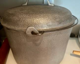 Vintage Silver Seal Hammered Stock Pot