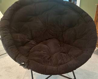 Black Corduro Papasan Chair