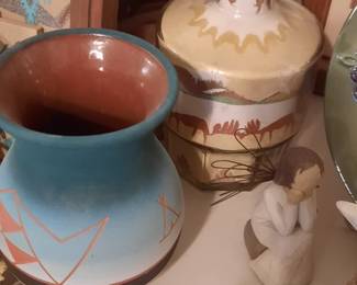 Western pottery and collectibles.