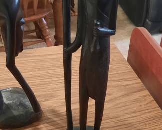 Hand carved wood African statue.