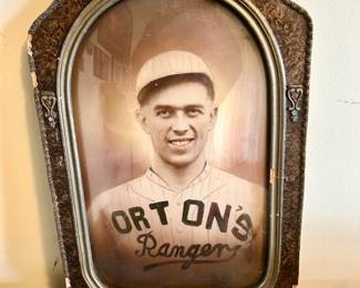 Antique Orton's Rangers colorized picture in antique frame