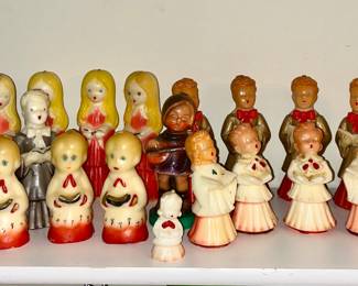 Vintage Christmas figural candles (some SOLD)