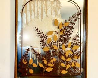 Vintage 1970's mirrored picture