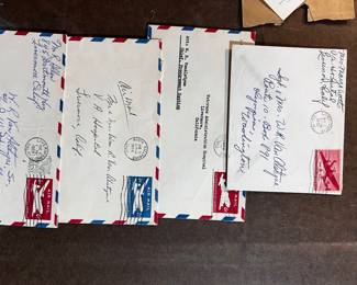 Air Mail stamped envelopes 