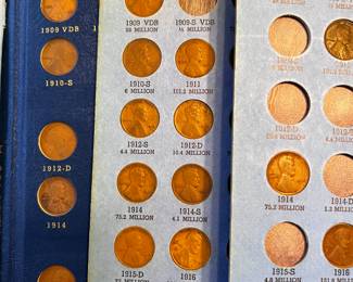 3 partial sets w/ 3 1909 vdb pennies 