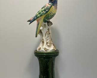 Porcelain Parrot on Stand 