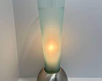 Postmodern style lamp on chrome base 