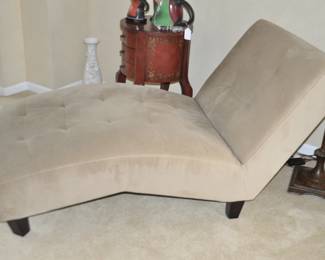 Side View of Our Wonderful Suede Chaise