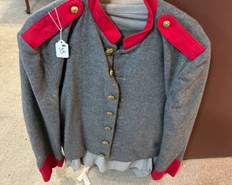 Confederate soilders jacket worn for re-inactments