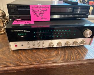 Harman Kardon vintage receiver and Technics CD changer