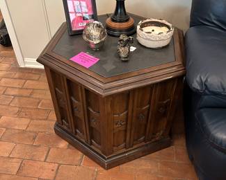 Vintage octagonal end table