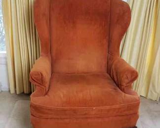 Orange Wing back chair