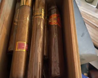 Humidor Box and Cigars 