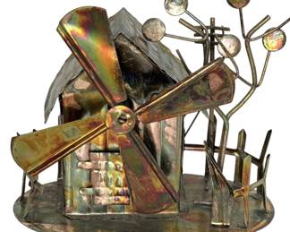 Copper Windmill Music Box