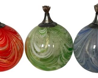 Art Glass Oil Lamps