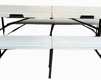 Lifetime Folding Table Bench Seating