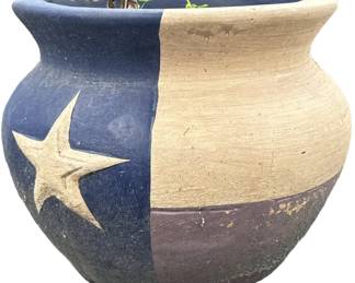 Texas Flag Americana Clay Planter