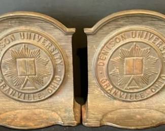 Denison University Vintage Bookends Nearly 10lbs