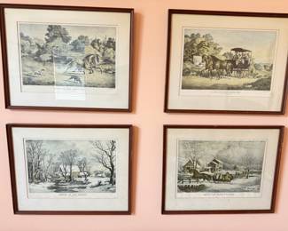 Set Of Four Vintage Wall Hangings Life In The Country  More